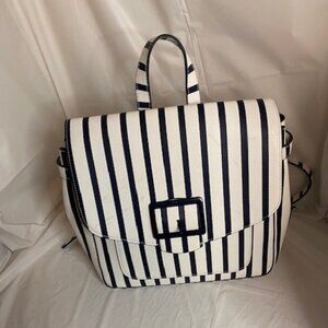 Striped faux leather backpack purse from A New Day